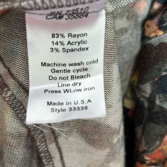 Uncle Frank Abstract Floral Long Sleeve Dress Size Small - Picture 6 of 9